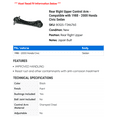 thumbnail image 2 of Rear Right Upper Control Arm - Compatible with 1988 - 2000 Honda Civic Sedan 1989 1990 1991 1992 1993 1994 1995 1996 1997 1998 1999, 2 of 2
