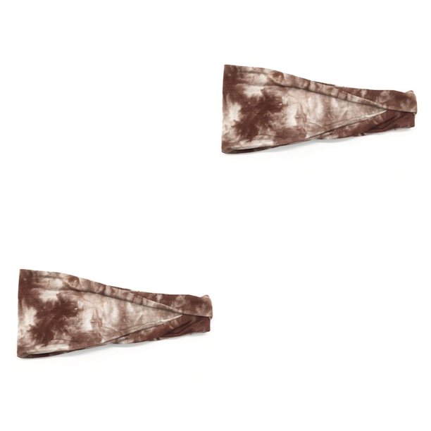 Minnieouse Running Headband Tie Dye Yoga Bandas para el cabello Accesorios para peinados Café Café 2Conjunto