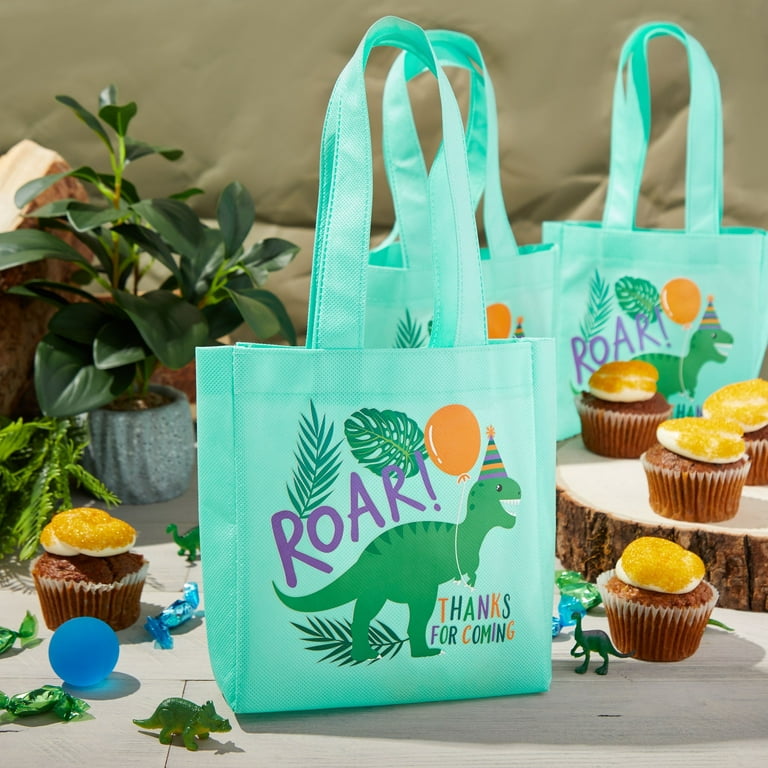  24 Pieces Dinosaur Birthday Party Supplies Dinosaur Party Favor  Bags Dino Non Woven Tote Bags Dinosaur Treat Bags with Handles Reusable  Gift Bags Candy Goody Bags for Kids Boys Birthday Decoration 