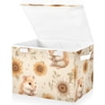thumbnail image 2 of Hamster with Sunflowers Foldable Storage Bins with Lids Handles Collapsible Storage Containers Tote Boxes 16.5 x 12.6 x 11.8 inches, 2 of 7