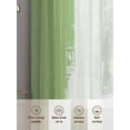 thumbnail image 6 of Sage Green Sheer Curtains 54 Inches Long 2 Panels Grey Graffiti Modern Oil Paint Geometric Abstract Light Filtering Semi Sheer Window Curtains Drapes for Bedroom Living Room 52"x54", 6 of 7