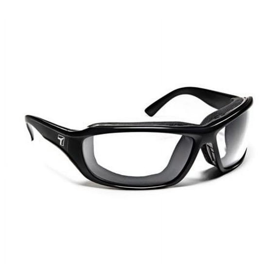 Derby Wind Blocking Padded Foam Sunglasses for Outdoors, 100% UVA + UVB Protection, Glossy Black Frame/Clear Lens