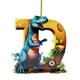 thumbnail image 1 of Colgante de dinosaurio con la letra D, decoración navideña, colgante de dinosaurio con la letra D, estilo adorable, decoración festiva para el hogar, regalo único, marco de metal.,Wsvlmg, 1 of 9