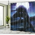 thumbnail image 5 of Ambesonne Fantasy Shower Curtain, Surreal Werewolf Eyes, 69"Wx84"L, Purple Blue, 5 of 5