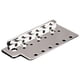 thumbnail image 1 of Placa de puente de trémolo de , puente fijo de guitarra cromada, ajustable, moderno, profesional, duradero para reemplazo de instrumento, 1 of 9