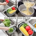 thumbnail image 5 of 2 Pcs Sink Drain Strainer Baskets, Hanging Sink Corner Colander, Multifunction Kitchen Sink Food Catcher Basket for Filter Kitchen Waste and Wash Vegetables Fruits, Grey, 5 of 8