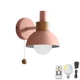 thumbnail image 1 of FSLiving Romantic Warm Pink Shade Wall Mounted Lamp Rechargeable Battery Run Remote Control Color Changing RGB Mode Macarons Bedside Lighting Fixtures for Reading Coffee Store - 1 Light, 1 of 1