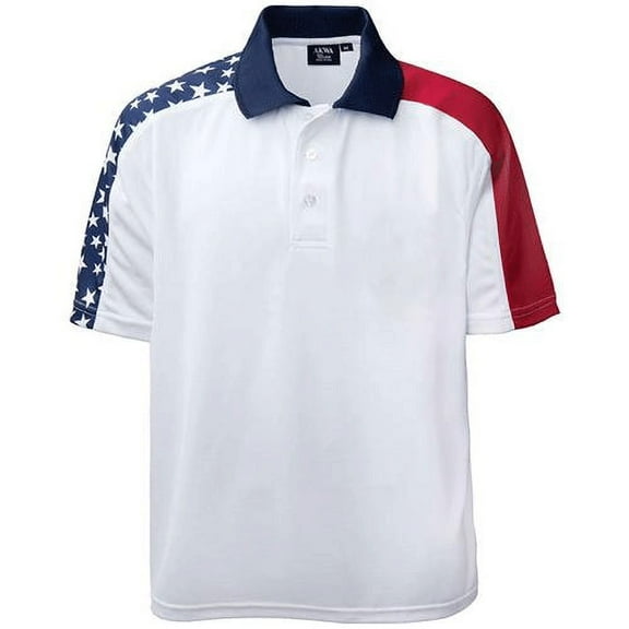 Men's Shoulder Stripe Patriotic Polo Shirt
