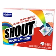 Shout Color Catcher, Laundry Dye-Trapping Sheets, 24 Sheets