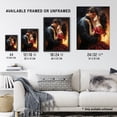 thumbnail image 4 of The Embrace Oil Painting Lovers Passionate Flamenco Dance Bedroom Art Artwork Framed Wall Art Print A4, 4 of 5