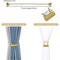 thumbnail image 4 of 4 Pieces Magnetic Curtain Tiebacks Clips Rope Curtain Holder Buckles Curtain Weaving Holder Buckles with Strong Durable Magnet for Window Decoration (Grey) EU patent 007971841-0001, 4 of 5