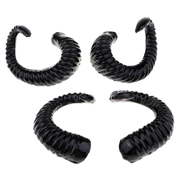 4x Disfraz de cuerno de carnero artificial gótico Diadema de cabellero Accesorio de bricolaje