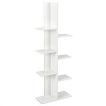 Costway 8-shelf Bookcase Freestanding Tree shelf Display Storage Stand White