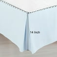 thumbnail image 5 of PiccoCasa Polyester Pleated Bed Skirt Tailored 14 inch Queen Light Blue, 5 of 7