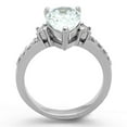 thumbnail image 3 of High polished (no plating) Stainless Steel Ring with AAA Grade CZ in Clear for Women Clear Stone Color Style TK1493 Size 10, 3 of 4