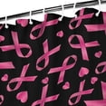 thumbnail image 3 of Breast Cancer Shower Curtain 36"x72" ,Bathroom Decorative Shower Curtains Set with 12 Hooks,Modern Waterproof Washable Shower Curtain, 3 of 6