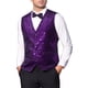 thumbnail image 1 of INSPIRE CHIC Chaleco de Hombre Argyle con Lentejuelas Cuello en V Sin Mangas Vestido de Fiesta Noche de Promoción Chaleco Brillante M Púrpura, 1 of 5