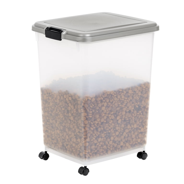 26 lb dog food container IRIS Premium Airtight Dog Food Storage Container, Up to 25 lbs, 60% Improved Airtightness with Seal & Air Valve