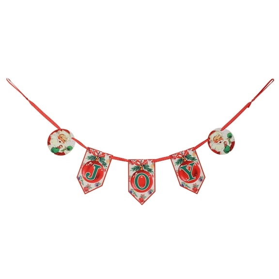 Mr. Christmas Vintage Joy Banner, 53", Red