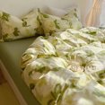 thumbnail image 1 of Korean Style Bedding Set Twin Full Queen Size Bed Linen Girls Floral Bed Flat Sheet Pillowcase 180x220 Solid Color Home Textile, 1 of 7