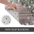 thumbnail image 3 of Non Slip Door Mat, Christmas Fir Tree Branch And Snowflake On Wooden Fast Drying Bath Tub Mats, Absorbent Bathroom Rugs Entrance Welcome Mat, Bath MatS for Tub, Floor, Home, Kitchen, Hotel,16x24in, 3 of 7