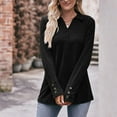 thumbnail image 4 of Annhoo T Shirts for Women V Neck Button Long Sleeve Collared T Shirts Fall Business Ofice Lounge Blouses, 4 of 7