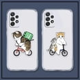 thumbnail image 2 of Clear Case For Samsung Galaxy A13 A20 A20S A21S A22 A23 A31 A32 A42 A50 A51 A52 A53 A71 4G 5G Case Cute Cat Cartoon Illustration, 2 of 5
