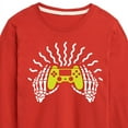 thumbnail image 3 of Instant Message - Skeleton Gamer Hands - Toddler & Youth Long Sleeve Graphic T-Shirt, 3 of 6