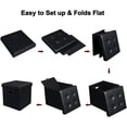 thumbnail image 6 of SONGMICS Folding Storage Ottoman with Hole Handles 15", Faux Leather, Black, 6 of 7
