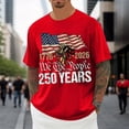 thumbnail image 4 of Mens 250th Anniversary Usa Shirt 250 Anniversary Usa Flag Vintage 250 Years American 1776-2026 250th Birthday Usa T-Shirt Crew Neck Comfy America Pullover Muscle Tee, 4 of 6