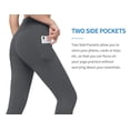 thumbnail image 3 of CAMEL Women's High Waist Capri Yoga 3/4 Workout Leggings Tummy Control Non See-Through Running Pants with Pocket, 3 of 6