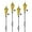 Yellow, variant on Westcharm 4 Pack 60 Inch Glass Garden Torch Light with Swirling Metal Ground Pole - Burning Citronella Torch Fuel | Outdoor Lighting for Party Patio Pathway Garden Garden Décor - Green