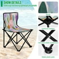 thumbnail image 4 of 600D Oxford Camping Chair Portable Foldable Chair Supports 220 lbs for Picnic, Fishing, Backpacking Abstract Shapes and Forms Pattern, 4 of 8