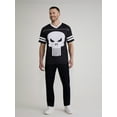 thumbnail image 2 of Marvel Punisher Men's & Big Men's Graphic Mesh Soccer Jersey, Sizes XS-3XL, 2 of 5
