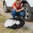 thumbnail image 1 of FONWILYO 2Pcs Black Rv Spare Tire Covers for Trailer Wheel Protector with Dirt and Maintenance Shield, 1 of 8