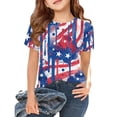 thumbnail image 2 of CCRFTGI Usa Flag Shirts for Child Boys Girls Size 10-12 Patriotic Cute Tops 4th Of July American Flag Stars Striped Outfits Red White and Blue Summer Shirts 1776 T-Shirts Royal Blue 3-4 Years, 2 of 6