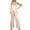 Beige, variant on Njoeus Sexy Pajama Set for Women, Plus Size Pajamas for Women Set Women's Silk Satin Pajama 2 Piece Outfits Sleeveless Tank Crop Top and Wide Leg Pants Set with Pockets Summer Sets for Women On Cleara