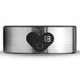 thumbnail image 2 of Tungsten Gaming Gamer Video Game Love Heart Emoji Band Ring 8mm Men Women Comfort Fit Brushed Gray Flat Cut Black Polished, 2 of 4