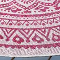 thumbnail image 3 of Safavieh Courtyard Josiah Floral Medallion Indoor/Outdoor Area Rug, Ivory/Fuchsia, 6'7" x 6'7" Round, 3 of 8
