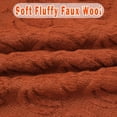 thumbnail image 5 of Fall Decorations Set of 2 Double-Sided Fall Pillow Covers 18" x 18", with 2 Different Looks, Rust Pumpkin & Leaf, Soft Plush Faux Fur Throw Pillow Covers for Home Decor, 5 of 13