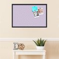 thumbnail image 3 of PinPix 34x22 Custom Cork Bulletin Board Light Purple Clover Poster Board Has a Fabric Style Canvas Finish, Framed in Light Purple Clover, by ArtToFrames (PinPix-539), 3 of 5