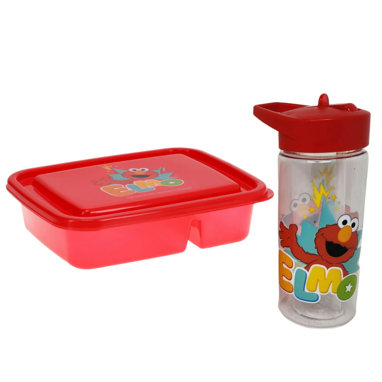 Sesame Street Elmo Lunch Box Kit for Kids Includes Red Bento Box and  Tumbler with Straw BPA-Free Dishwasher Safe Toddler-Friendly Lunch  Containers