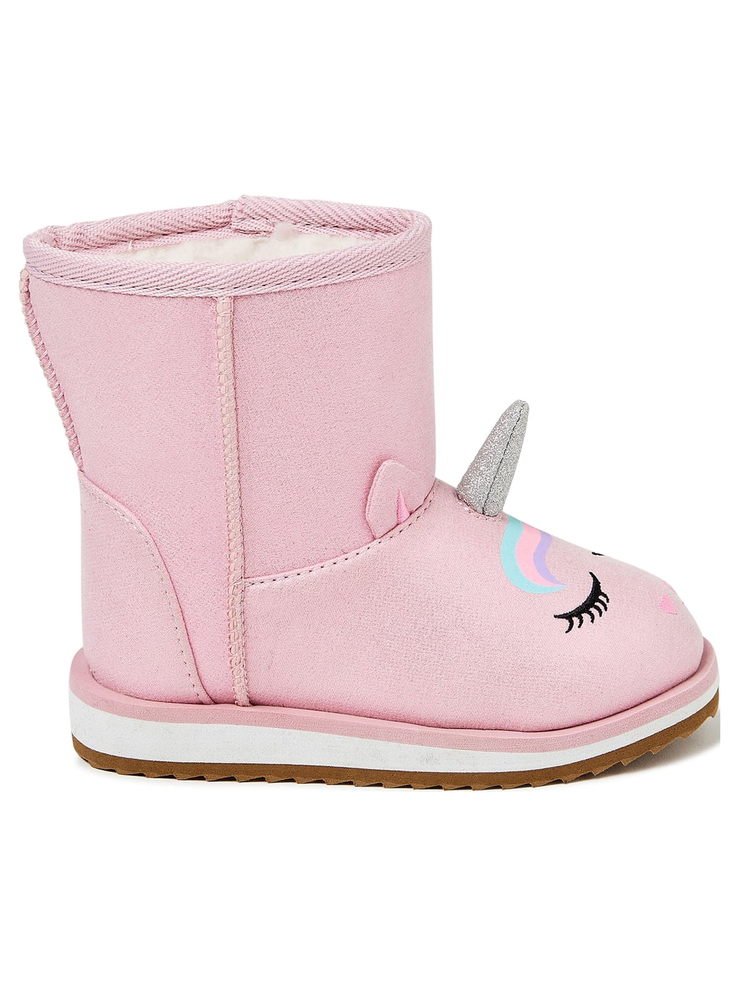 Wonder Nation Toddler Girl Crazy Unicorn Faux Shearling Winter Boot