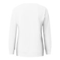thumbnail image 4 of Kagetolytai Chandails pour Femmes Mode Décontractée Unie Manches Longues Col Rond Pull Haut Blouse Hoodies pour Femmes Blanc L, 4 of 5