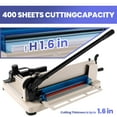 thumbnail image 3 of 12 Inch Guillotine Paper Cutter, Heavy Duty Paper Cutter for A4 Paper, Stack Paper Trimmer 400 Sheet Capacity, Solid Steel Construction, 3 of 9