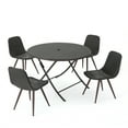 thumbnail image 5 of Outdoor 5 Piece Wicker Dining Set with Foldable Table,Multibrown, 5 of 12