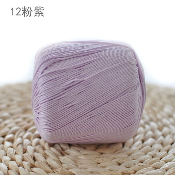 XmhyTop-A 80g Multicolor Crochet Thread Premium Cotton Thread for Detailed Handwork, Versatile Threadart Crochet Supplies,Light Purple