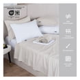 thumbnail image 3 of Sábanas 2 Juegos de Microfibra Suaves y Frescas, Real Textil (Blanco y Beige, Queen Size), 3 of 7