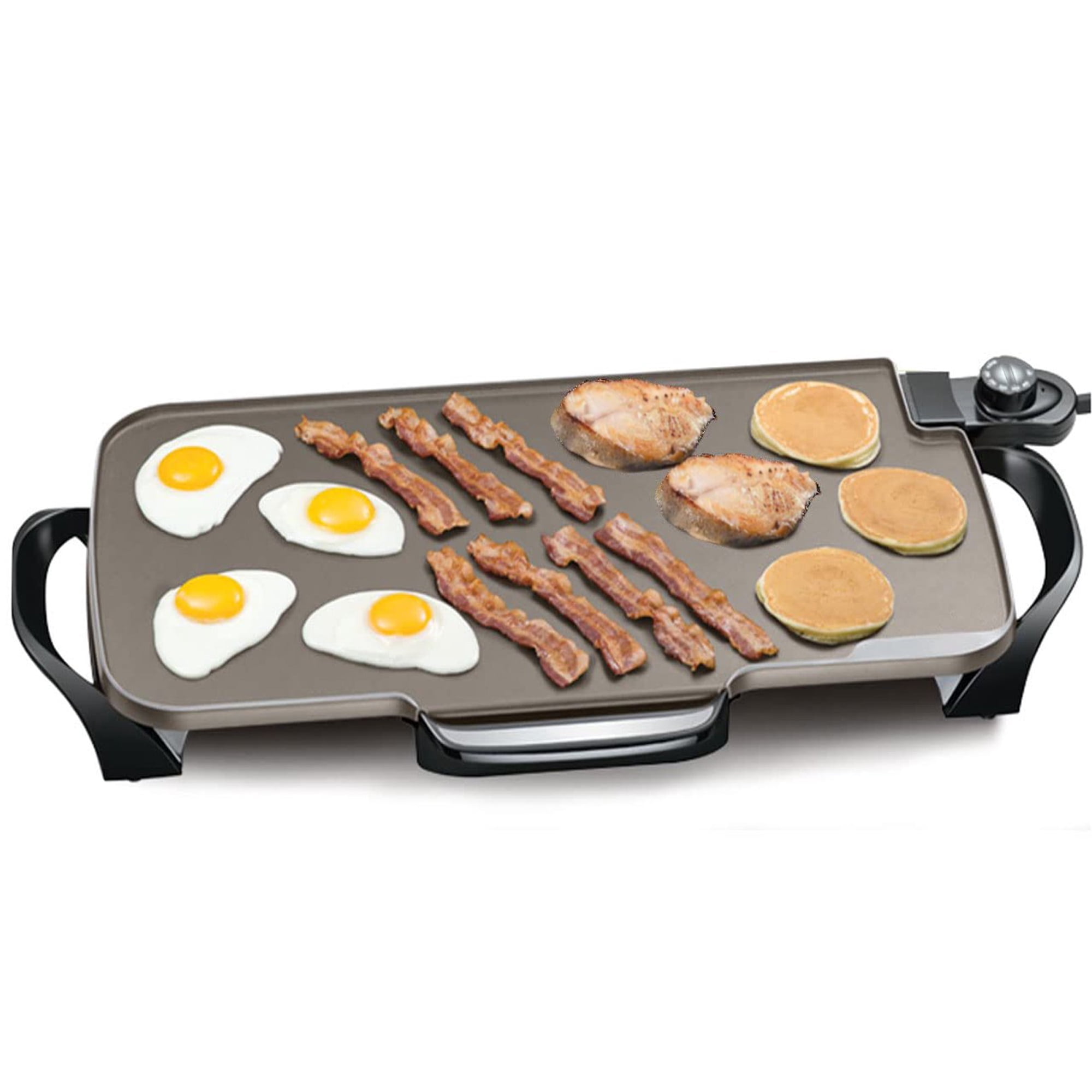 22Inch Extra Large Electric Griddle with Ceramic Nonstick Surface, Removable Handles (1500W