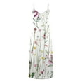 thumbnail image 6 of Jacenvly New Casual Summer Dresses for Women Vest Sling Dress Summer Sleevess Printed V Neck Sexy Long Maxi Dress Lightweight Loose Dresses for Women White, 6 of 6